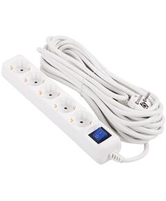 2E Подовжувач мережевий 5хТип F, 3х1.5мм кв, 16A, 10м, білий, фото  | SNABZHENIE.com.ua