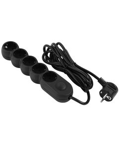 2E Подовжувач мережевий 2E Plus 5хТип F, 3х1мм кв, 10A, 3м, чорний, фото  | SNABZHENIE.com.ua