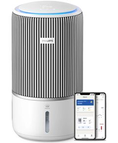 Очисник-зволожувач повітря Philips Series 3400, 78м2, 300м3/год, 3-х шар. HEPA фільтр +вугільний фільтр, Wi-Fi, 5 режими, білий, фото  | SNABZHENIE.com.ua