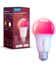 Govee Лампа розумна H6004, E27, 8W, 800Lm, RGB, WI-FI/Bluetooth, білий, фото  | SNABZHENIE.com.ua