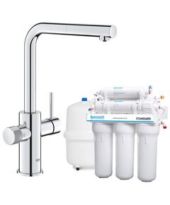 Комплект змішувача для кухні з висувним виливом Grohe Blue Pure Minta з фільтром зворотного осмосу Ecosoft Standard (MO55030601), фото  | SNABZHENIE.com.ua
