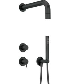 Душовий набір Deante Silia зі змішувачем, верхній душ, лійка, кріпл. - прихованого монтажу, чорний, фото  | SNABZHENIE.com.ua