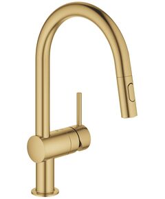 Змішувач для кухні Grohe Minta, довж.виливу - 223мм, поворотний/витяжний, 1важіль, матовий прохолодний схід сонця, фото  | SNABZHENIE.com.ua