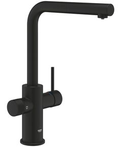 Змішувач для кухні Grohe Blue Pure Minta, довж.виливу - 223мм, поворотний/витяжний, 2 води, фантомний чорний, фото  | SNABZHENIE.com.ua
