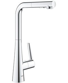 Змішувач для кухні Grohe Scala, довж.виливу - 205мм, поворотний/витяжний, 1важіль, хром, фото  | SNABZHENIE.com.ua