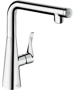 Змішувач для кухні Hansgrohe Metris Select, довж.виливу - 248мм, поворотний, важіль + кнопка, хром, фото  | SNABZHENIE.com.ua