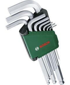 Bosch Ключі шестигранні, набір 9шт, кулястий наконечник, 1.5-10мм, CrV, фото  | SNABZHENIE.com.ua