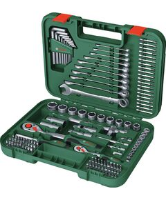 Bosch Набір інструментів, 1/2", 1/4", 132шт, CrV, фото  | SNABZHENIE.com.ua
