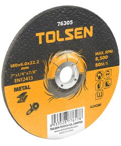 Tolsen Диск відрізний шліфувальний по металу, 115х6.0х22.2мм, фото  | SNABZHENIE.com.ua