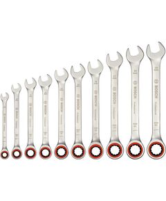 Bosch Ключі комбіновані, набір 10шт, 8-19мм, фото  | SNABZHENIE.com.ua