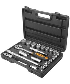 Tolsen Набір інструментів, набір торцевих головок 1/2", 22шт, CrV, фото  | SNABZHENIE.com.ua
