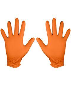 Перфоровані нітрилові рукавички, помаранчеві, 50 шт., розмір L NEO, фото  | SNABZHENIE.com.ua