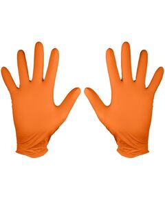 Перфорированные оранжевые нитриловые перчатки L, 50 шт, NEO 97-690-M, фото  | SNABZHENIE.com.ua