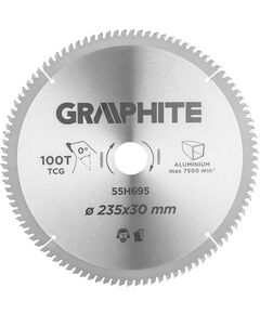 Диск пильний Graphite 235x30 мм, 100 зубців для алюмінію 55H695, фото  | SNABZHENIE.com.ua