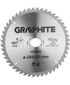 Диск пильний Graphite 235 мм, 48 зубів, фото  | SNABZHENIE.com.ua