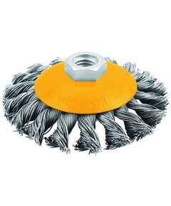 Tolsen Щітка дискова, рифлений дріт 0.5мм, 100мм, різьблення M14, фото  | SNABZHENIE.com.ua