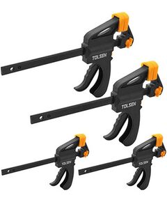 Tolsen Струбцина, набір 4шт, 4" 2шт, 6" 2 шт, храповий механізм, пластик, фото  | SNABZHENIE.com.ua