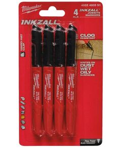 Набор тонких маркеров INKZALL для стройплощадки, 4 шт., фото  | SNABZHENIE.com.ua