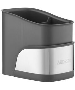Органайзер для щіток ARDESTO Minimalism, 15х10х13.5см, пластик, нержавіюча сталь, сірий, фото  | SNABZHENIE.com.ua