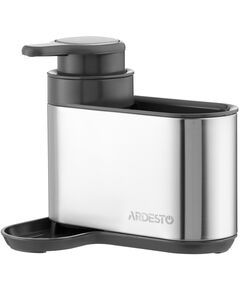 Органайзер для миючих засобів ARDESTO Minimalism, 8х12.7х16см, пластик, нержавіюча сталь, сірий, фото  | SNABZHENIE.com.ua