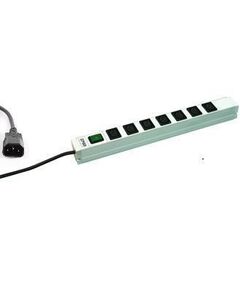 Пристрій розподілу електроживлення ZPAS 19", 1U, блок 7хС13, з індикатором, вилка С14, фото  | SNABZHENIE.com.ua