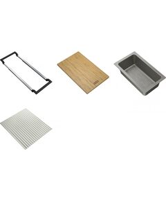 Набір аксесуарів Franke All In 3, коландер, дошка, килимок-сушарка, утримувач, фото  | SNABZHENIE.com.ua