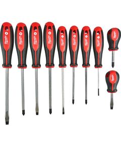 Набор магнитных отверток с трехгранной рукояткой (10 шт) PH/PZ/SL, фото  | SNABZHENIE.com.ua