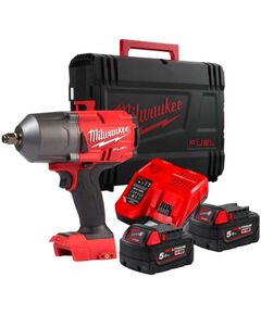 Гайковерт висококрутний MILWAUKEE 1/2 (881 Нм) з 2 акумуляторами та кейсом, фото  | SNABZHENIE.com.ua