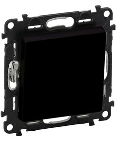 Legrand Перемикач Valena Life, 10AX, 250V, автоматичні клеми, матовий чорний, фото  | SNABZHENIE.com.ua