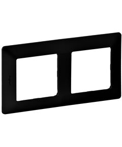 Legrand Рамка 2 пости Valena Life, матовий чорний, фото  | SNABZHENIE.com.ua