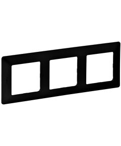 Legrand Рамка 3 пости Valena Life, матовий чорний, фото  | SNABZHENIE.com.ua