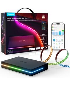 Набір адаптивного підсвічування Govee H8604 Govee AI Sync Box Kit 2 TV BackLight 55-65', RGBWIC, WI-FI/Bluetooth, чорний, фото  | SNABZHENIE.com.ua