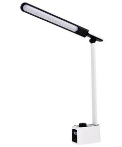 LEDVANCE Лампа настільна Panan Clock 8Вт 3000К 4000К 6500К 2USB з димером білий, фото  | SNABZHENIE.com.ua