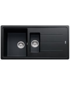 Мийка кухонна Franke Basis фраграніт, прямокут., з крилом, 970х500х200мм, чаша - 2, врізна, онікс, фото  | SNABZHENIE.com.ua