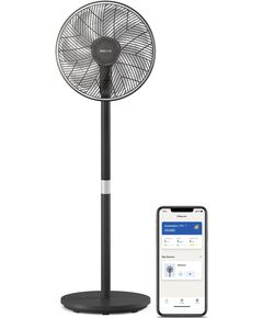 Вентилятор Philips підлоговий Series 3000, 40см, 48Вт, керування через смартфон, регулювання висоти, чорний, фото  | SNABZHENIE.com.ua