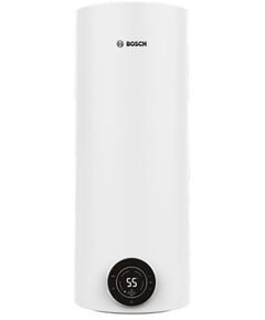 Водонагрівач електр. BOSCH круглий слім Tronic 4000T, 50л, 1,5кВт, сухий тен, вертикальний монтаж, електр. кер-ння, B, білий, фото  | SNABZHENIE.com.ua