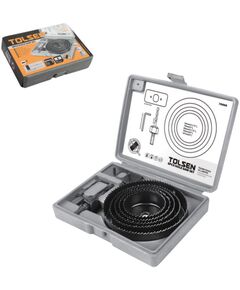 Tolsen Коронки по дереву, набір 8 шт, 25мм, 64-127мм, фото  | SNABZHENIE.com.ua