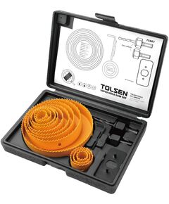 Tolsen Коронки по дереву, набір 16 шт, 25мм, 19-127мм, фото  | SNABZHENIE.com.ua