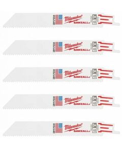 Полотно для сабельных пил MILWAUKEE, 150х2,5мм, (5шт), (універсальні), фото  | SNABZHENIE.com.ua