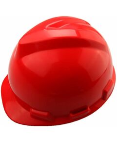 Каска захисна Tolsen, пластик поліпропілен РР, пряжка для регулювання, навушники, червоний, фото  | SNABZHENIE.com.ua