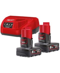 Энергокомплект MILWAUKEE M12 NRG-602 (2шт B6 + ЗУ С12С) 4933451903, фото  | SNABZHENIE.com.ua