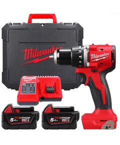 Акумуляторна дрель-шуруповерт безщіткова MILWAUKEE M18 BLDDRC-502C, 60.5 Нм, фото  | SNABZHENIE.com.ua