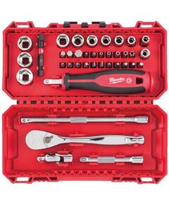 Набір ударних біт, головок з трещоткою 1/4 - 38 ед. MILWAUKEE 2024, фото  | SNABZHENIE.com.ua