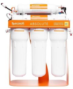 Фільтр зворотного осмосу Ecosoft Absolute з мінералізатором та помпою на станині, мембрана 75gpd DuPont, дренаж 1:1, фото  | SNABZHENIE.com.ua