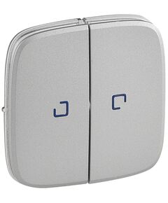 Клавіша 2-х клавішного вимикача з підсвічуванням Legrand Valena ALLURE, IN*MATIC, алюміній, фото  | SNABZHENIE.com.ua