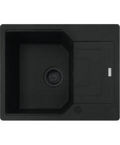 Мийка кухонна Franke Urban, фраграніт, прямокутник, з крилом, 620х500х220мм, чаша - 1, врізна, оборотна, UBG 611-62, чорний матовий, фото  | SNABZHENIE.com.ua