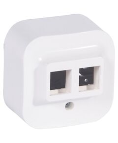 Адаптер Legrand 2хRJ45, Forix Quteo, білий, фото  | SNABZHENIE.com.ua