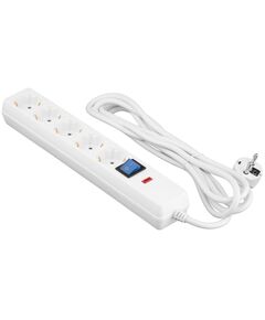 Подовжувач-фільтр мережевий 2E 5xТип F, 3x1.5мм кв, 16A, з захистом від перенапруги та перевантаження, 3м, білий, фото  | SNABZHENIE.com.ua