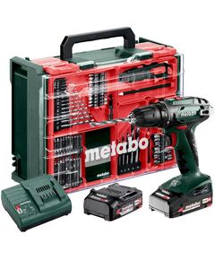 Шурупокрут-дриль акумуляторний Metabo BS 18 Set 18В 2х2А·год 24·48Нм 0-450·0-1600об·хв 1.3кг, фото  | SNABZHENIE.com.ua