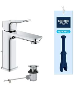Змішувач для раковини Grohe QuickFix Dice M-розміру, довж. виливу - 116мм, неповоротний, 1 важіль, хром, фото  | SNABZHENIE.com.ua